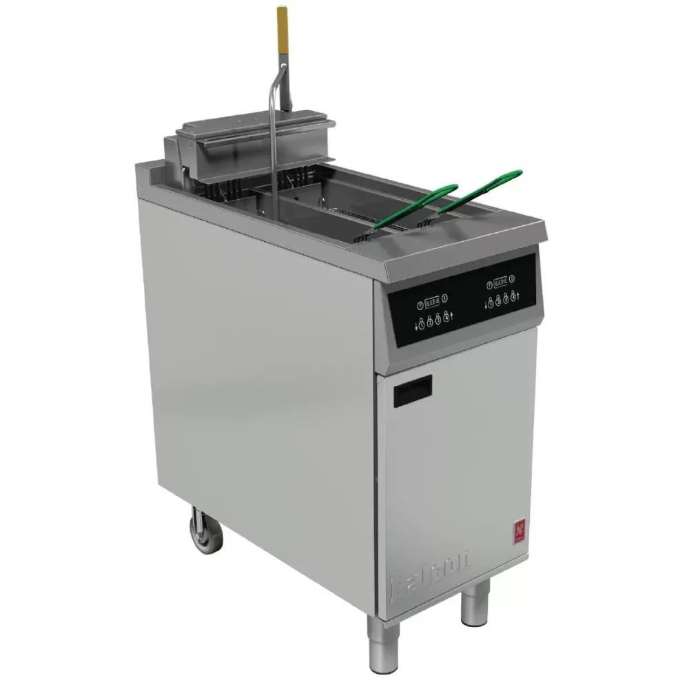 Falcon 400 Series Twin Tank Twin Basket Free Standing Electric Filtration Fryer E422 - islandcatering