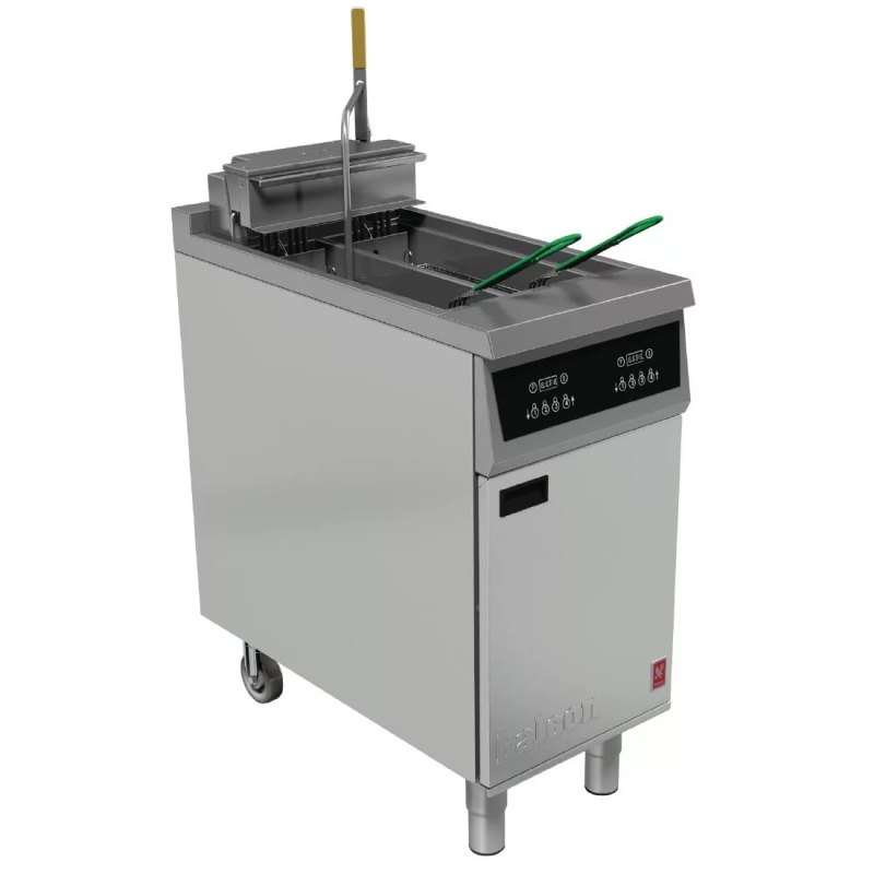 Falcon 400 Series Twin Tank Twin Basket Free Standing Electric Filtration Fryer E422 - islandcatering