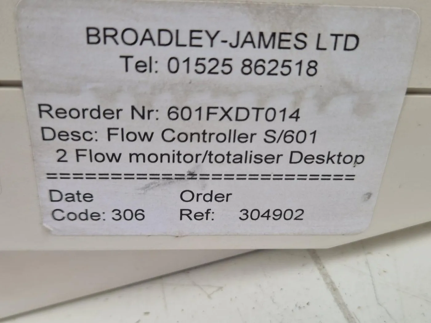 Broadley James Corporation Flow Controller S/601 Flow Controller - 4