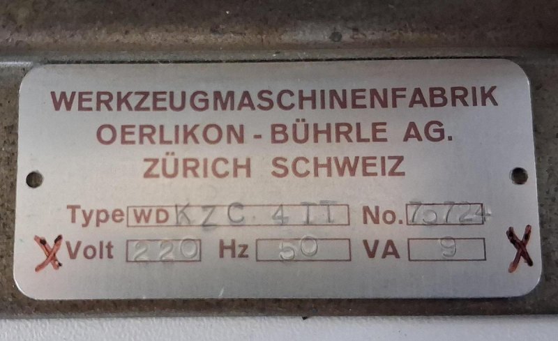Oerlikon-Bührle WDZXC-4 Induktiver Näherungsschalter Prüfgerät