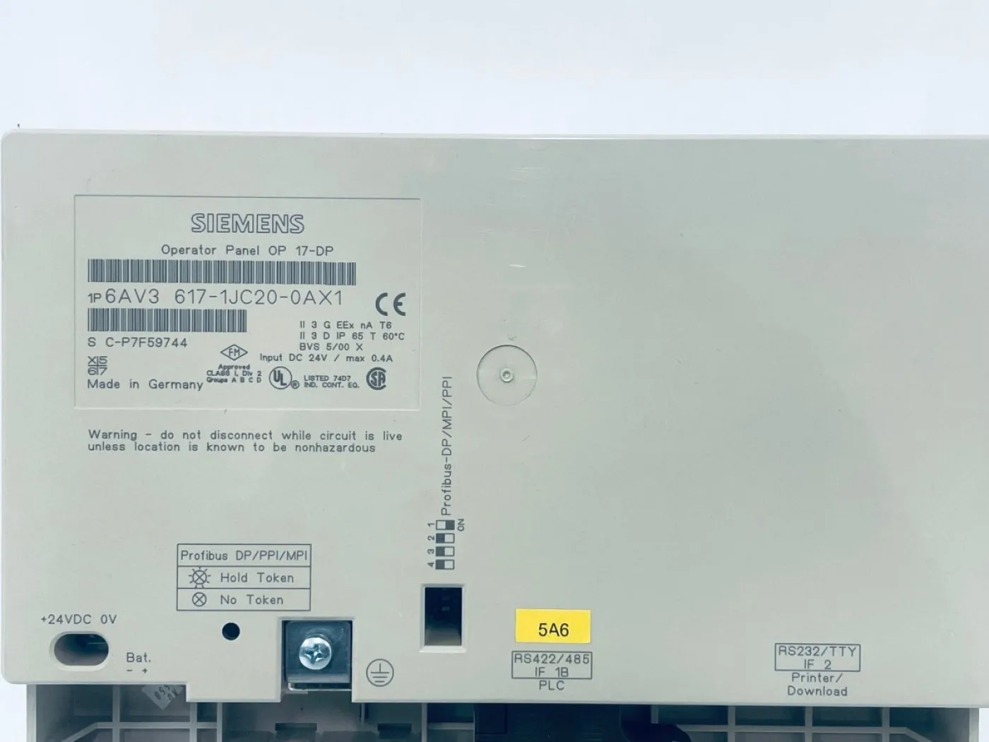 Siemens SIMATIC OP 17-DP 6AV3617-1JC20-0AX1 - 3