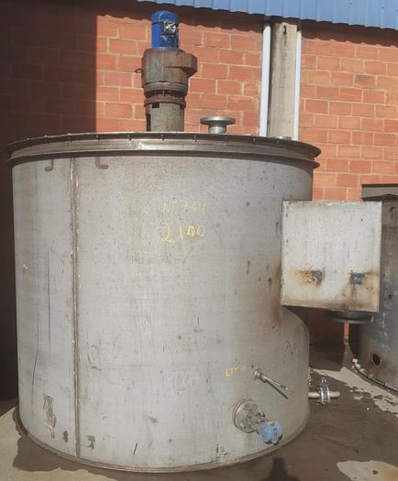 Reservatório de Inox com misturador de 6000 L