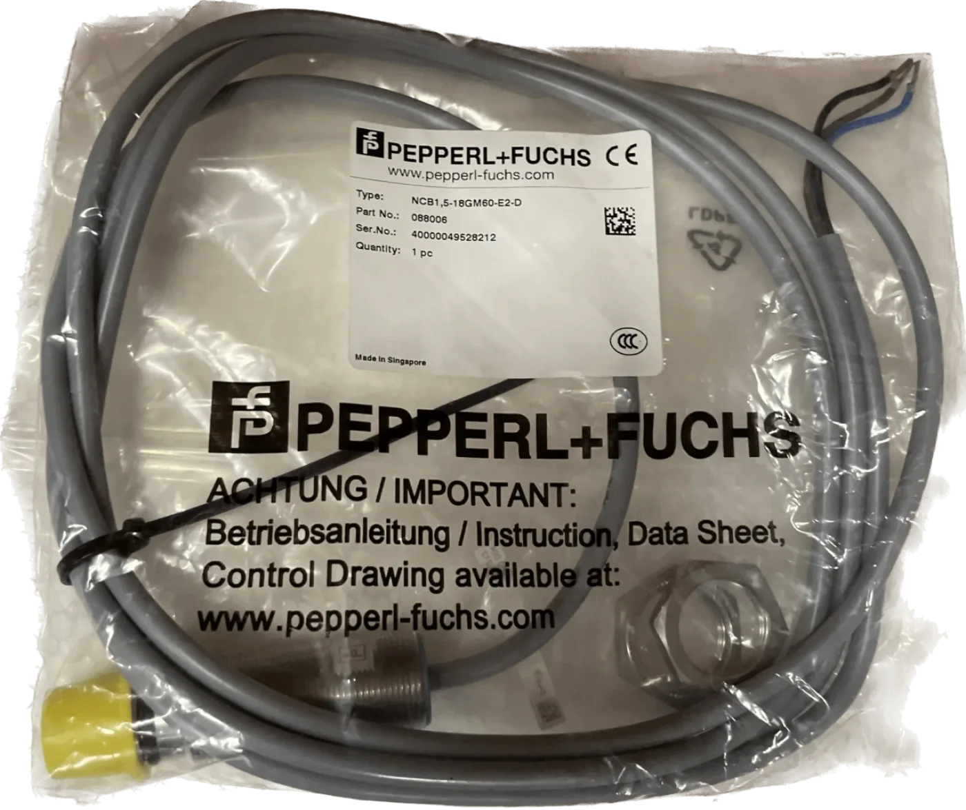 Pepperl+Fuchs 088006 NCB1,5-18GM60-E2-D - 1