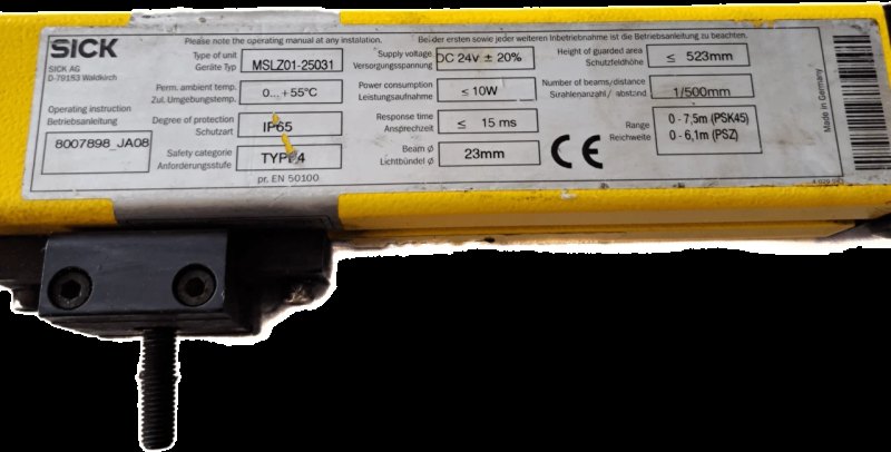 Sick Sicherheitslichtschranke MSLZ01-25031