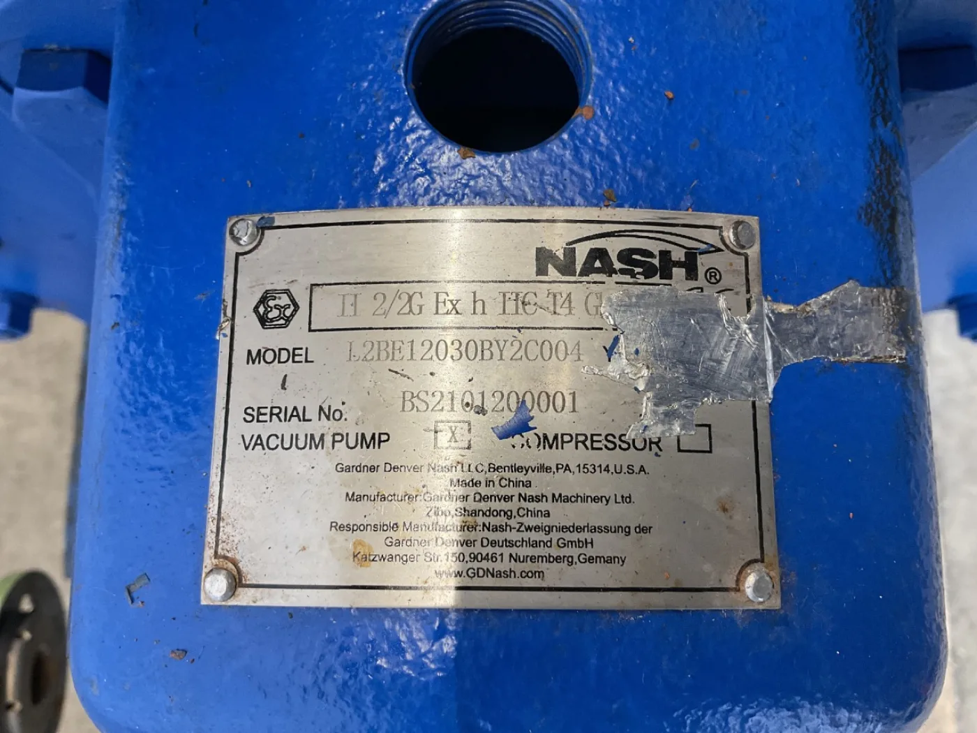 Gardner Denver Nash 2BE1203-OBY2-Z - Vacuum pump - 6
