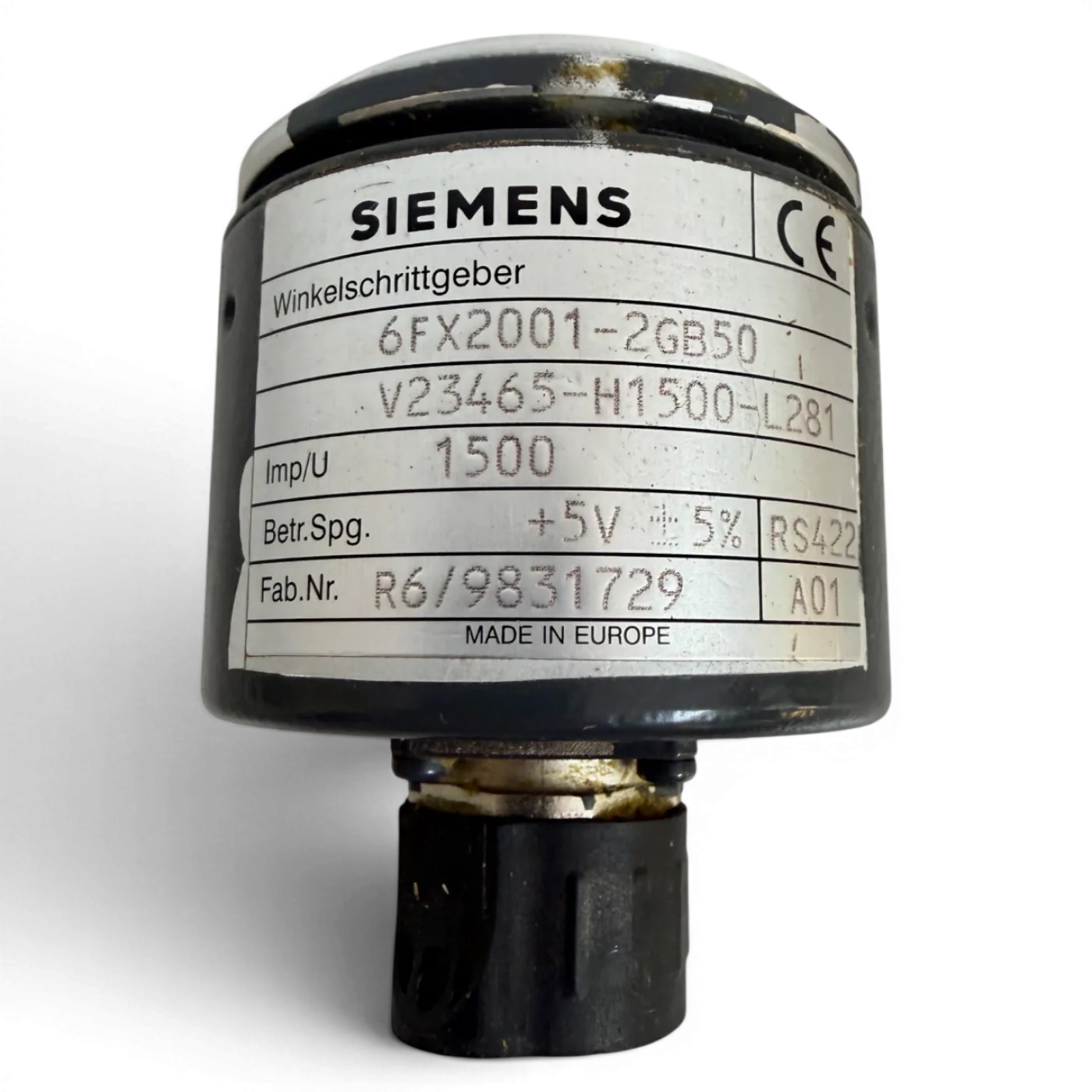 Siemens Winkelschrittgeber 6FX2001-2GB50 · 1500 Imp/U · RS422 - 4