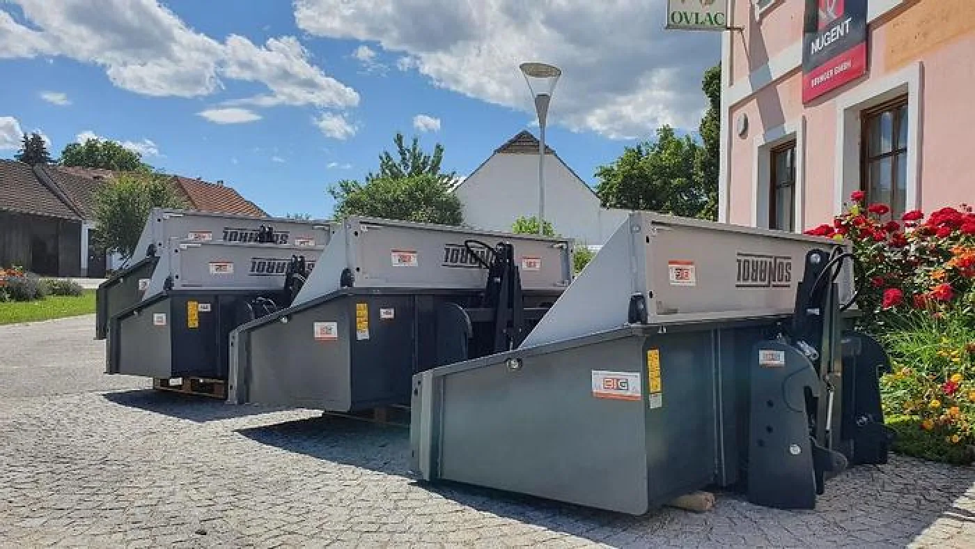 Schwerlast Transportbox / Kippmulde 180 cm mit 3 Punkt- & Euro Aufnahme - 7