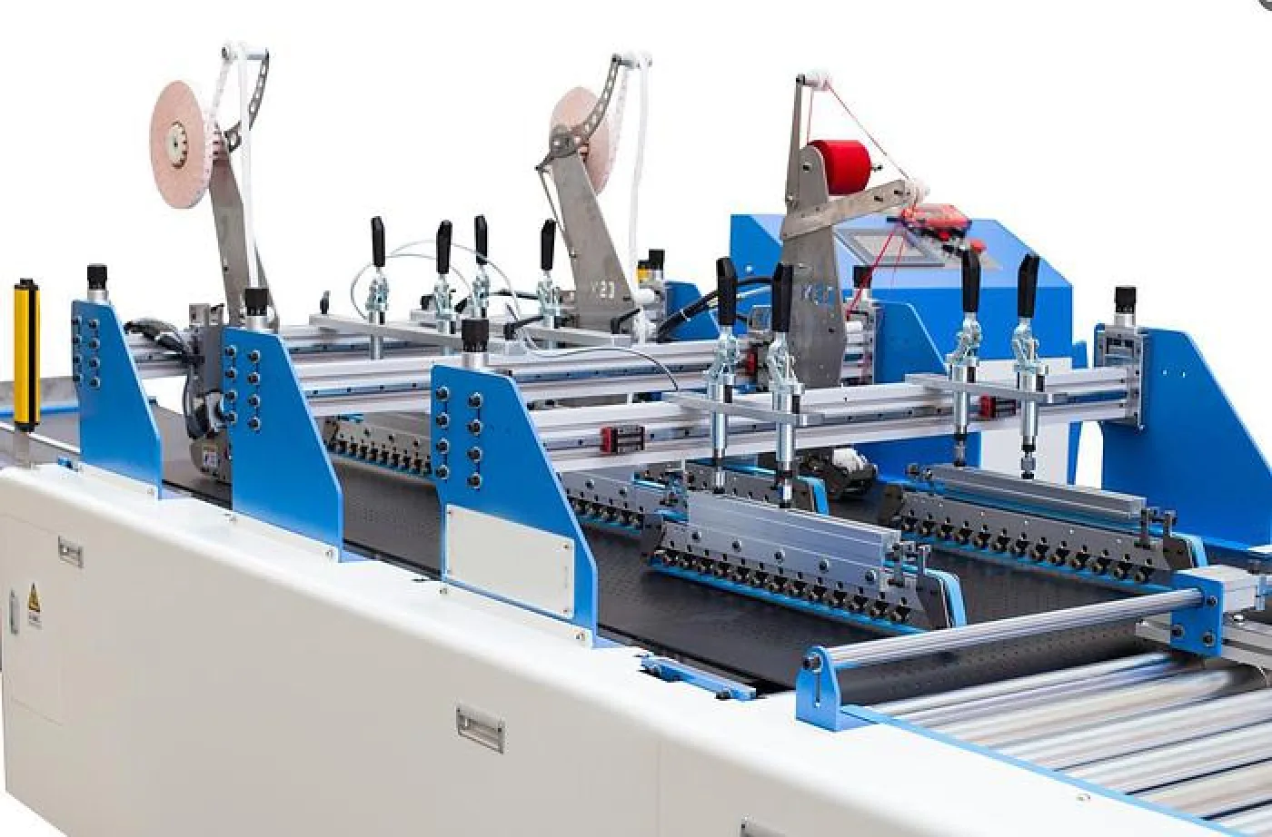 Auto tape application machine with hot melt gluing system - 1
