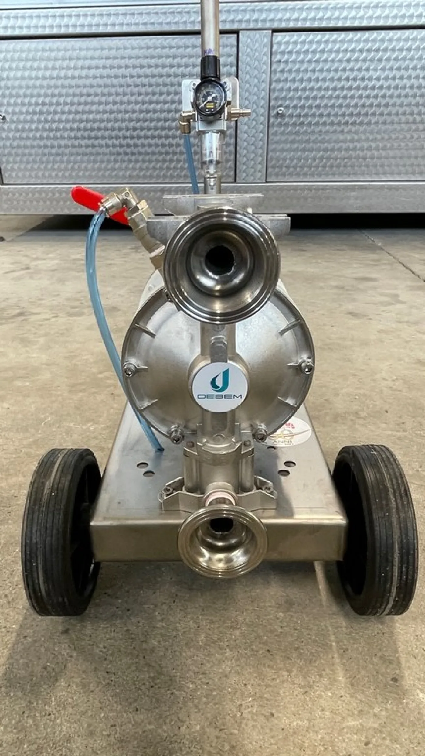 PNEUMATIC DOUBLE DIAPHRAGM PUMPS POWERED BY COMPRESSED AIR, SELF-PRIMING, ENTIRELY IN AISI 316 STAINLESS STEEL, NEW MACHINES - 7