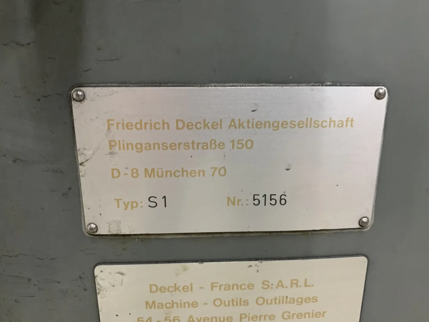 AFFUTEUSE UNIVERSELLE “DECKEL” TYPE S-1 - 7
