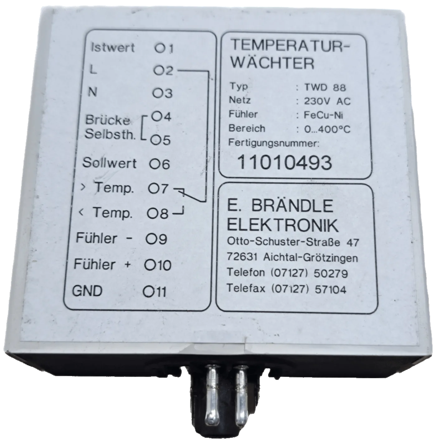 Brändle Electronic Temperaturwächter TWD88 - 1