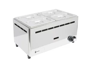 Parry Hot Hold BMF1-1G gas bain marie wet 4 x 1]4 GN. - islandcatering