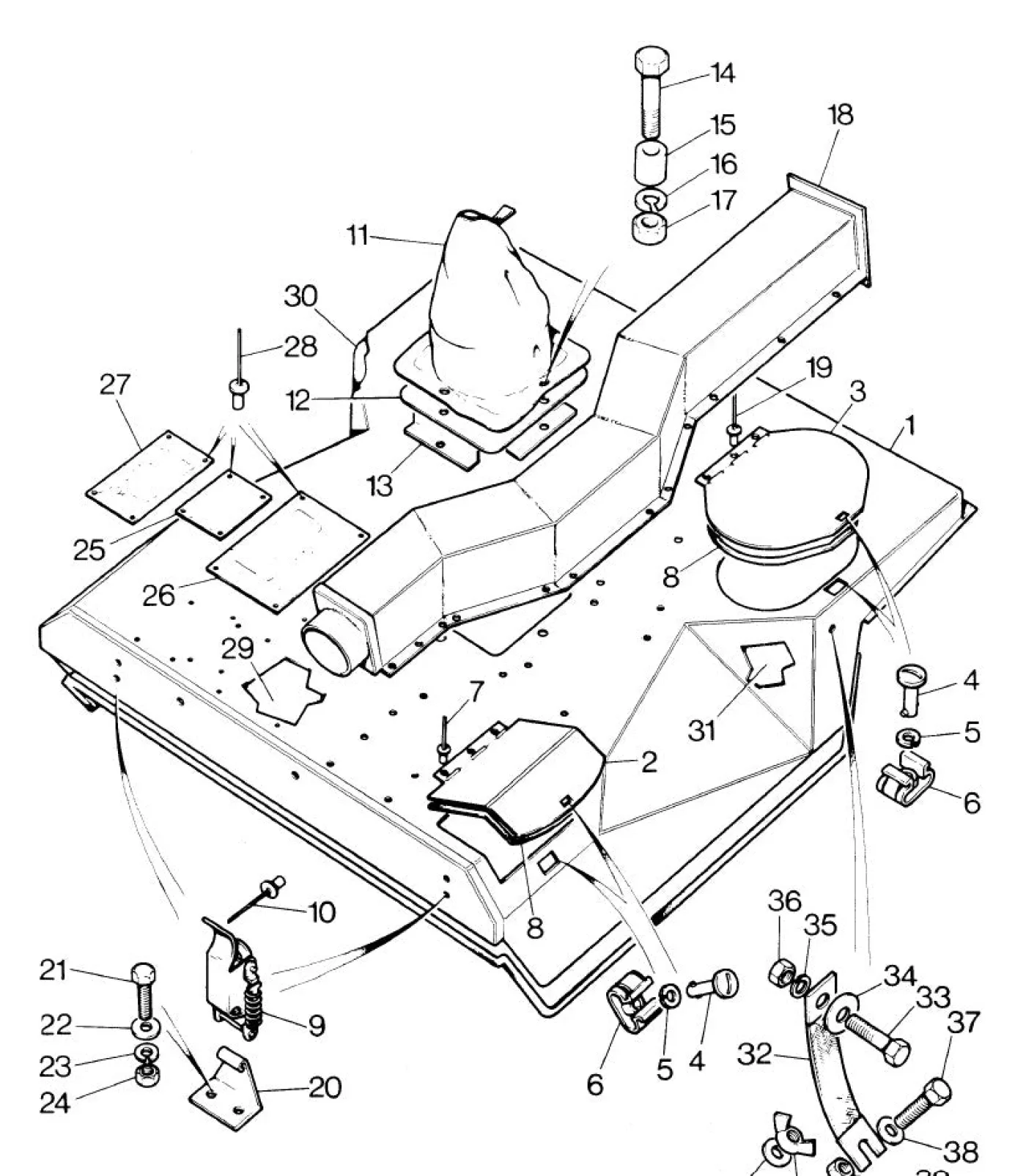Klep radiator dop toegang in afdekplaat 101 - 3