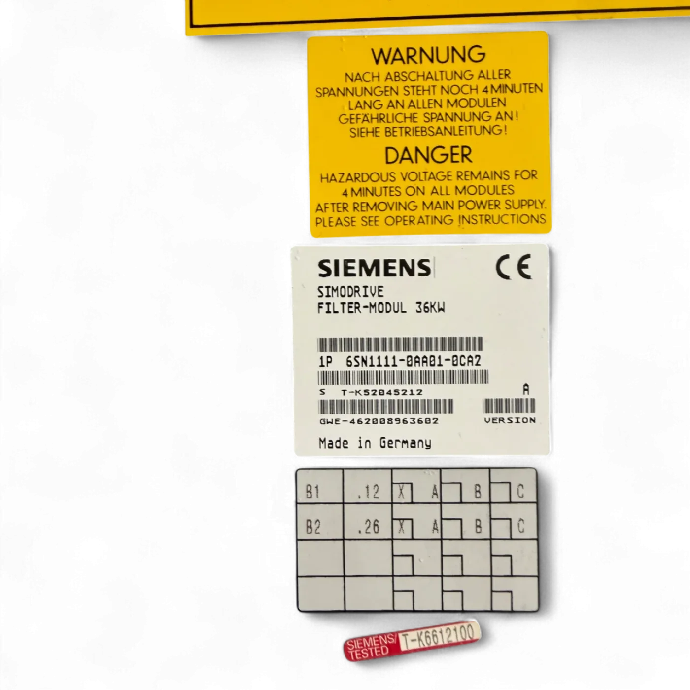 Siemens Simodrive Filter-Modul 36 kW Art.-Nr. 6SN1111-0AA01-0CA2 - 8