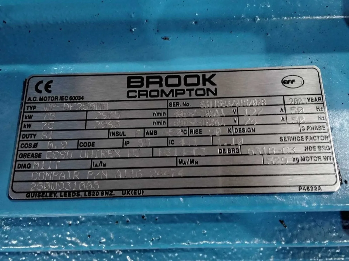 Brook Crompton Elektromotor WP-DF250MN - 6