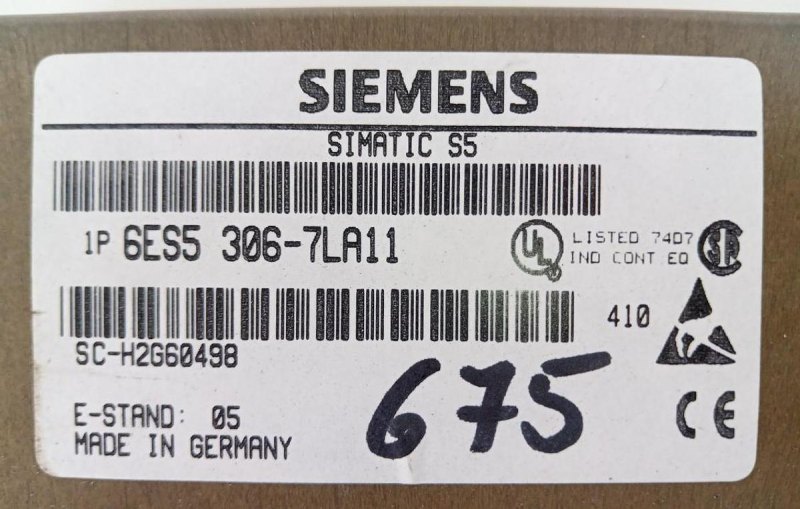Siemens SIMATIC S5 6ES5 306-7LA11 Memory Module