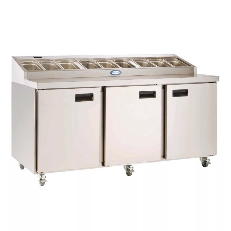 Foster Triple Door Prep Counter Fridge FPS3HR - islandcatering