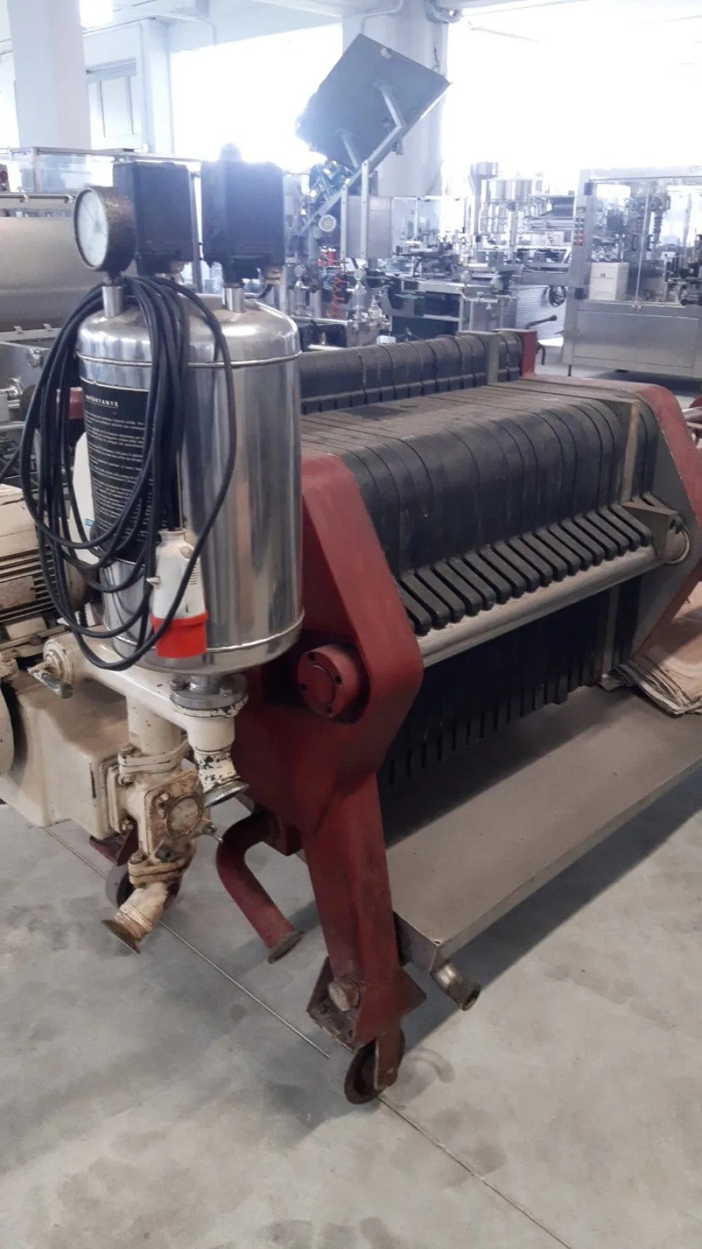 DAL CIN MONOPRESS FILTER PRESS 60X60 WITH 20 PLASTIC PLATES, SECOND-HAND MACHINE