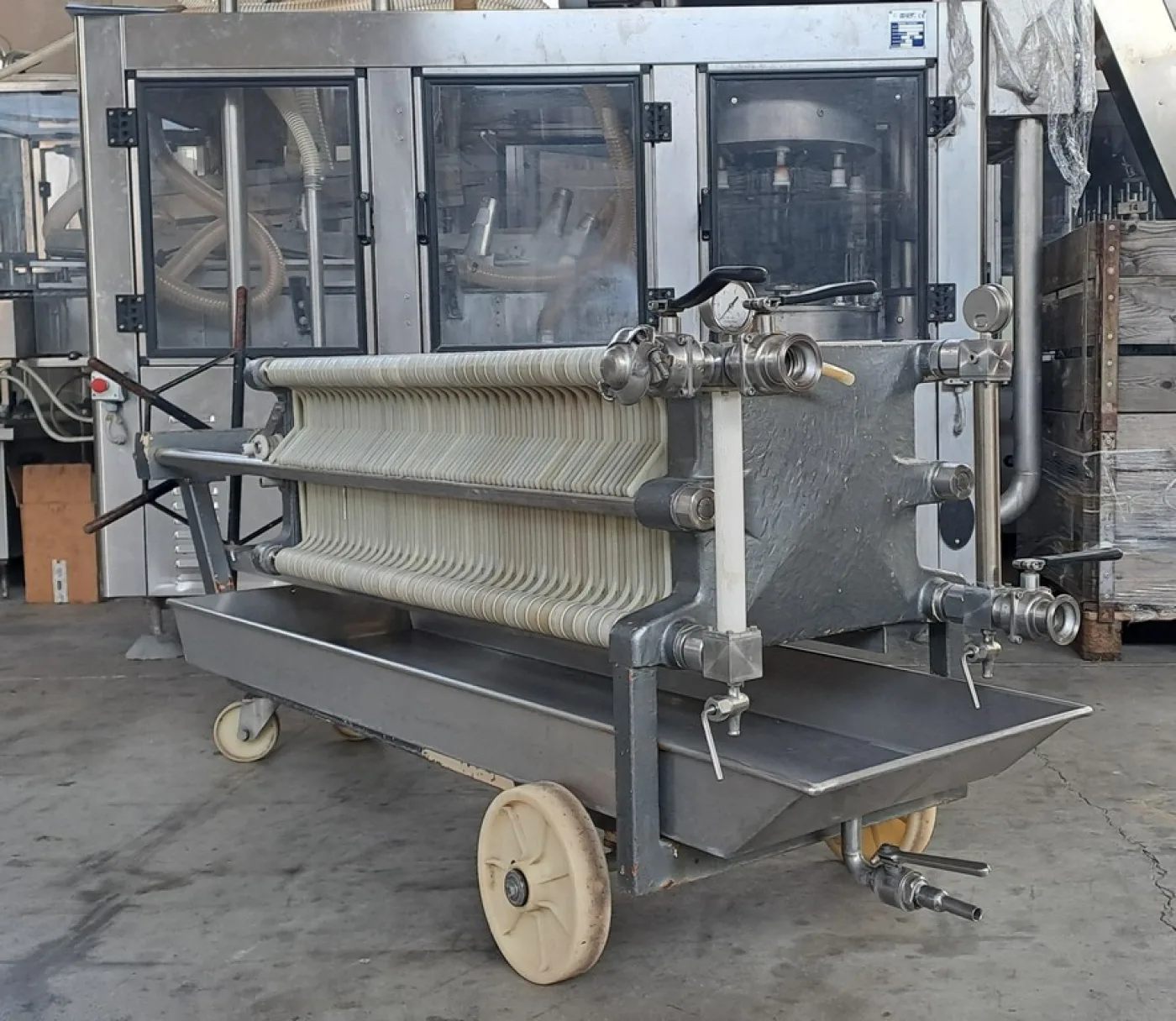 PLATES FILTER 40X40, PAINTED FRAME, 76 PLATES IN PLASTIC MATERIAL, SECOND-HAND MACHINE - 6