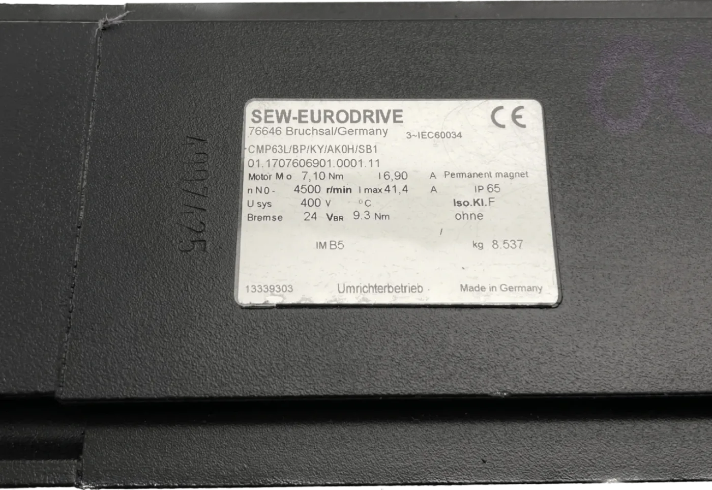 SEW-Eurodrive Servomotor CMP63L/BK/KY/AK0H/SB1 - 2