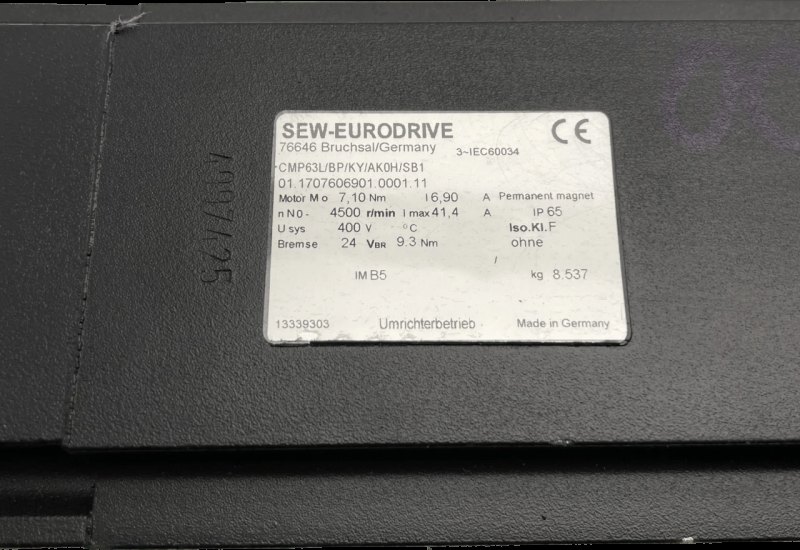 SEW-Eurodrive Servomotor CMP63L/BK/KY/AK0H/SB1