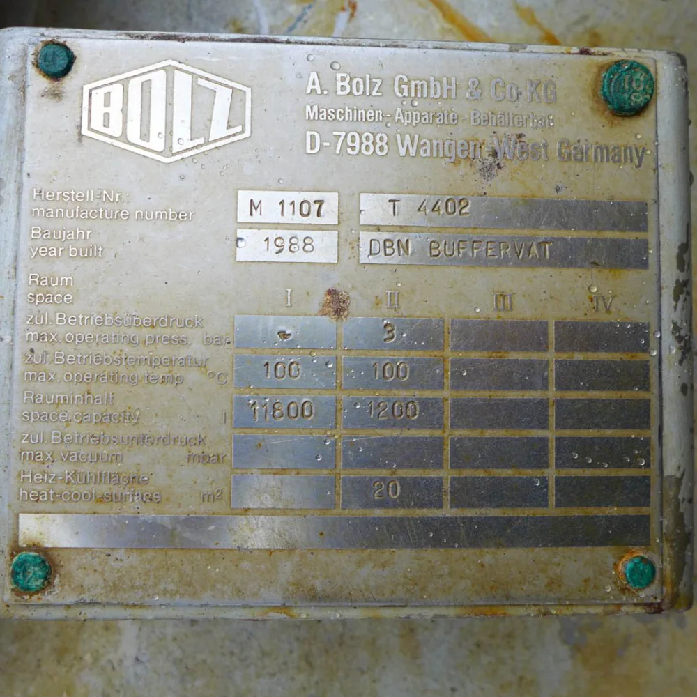A. Bolz Wangen 11.800 Ltr. - Conical mixer