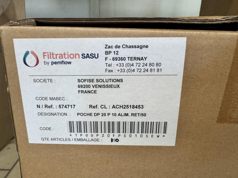 Filtration SASU (Pemflow) Filter bags box 3x