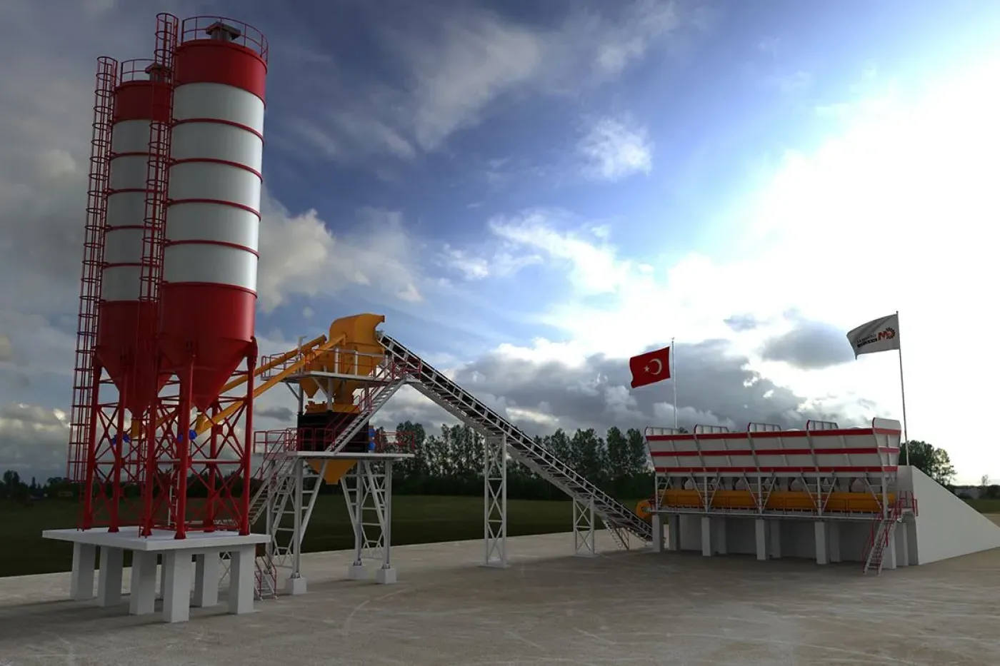 Stationary Concrete Batching Plant — Diamond 60, Titan 100, Magnum 120, Royal 150 - 1
