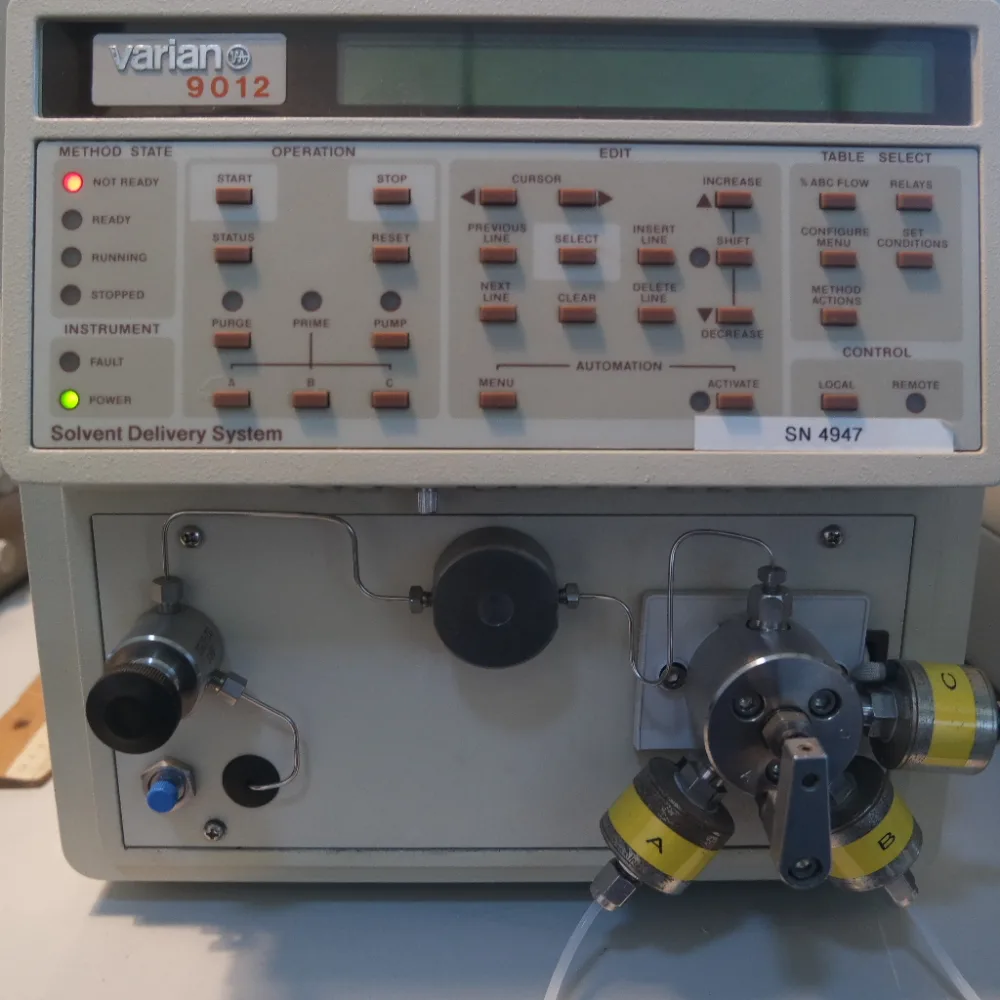 1091 – Spare parts Varian 9012 HPLC pump, solvent delivery unit