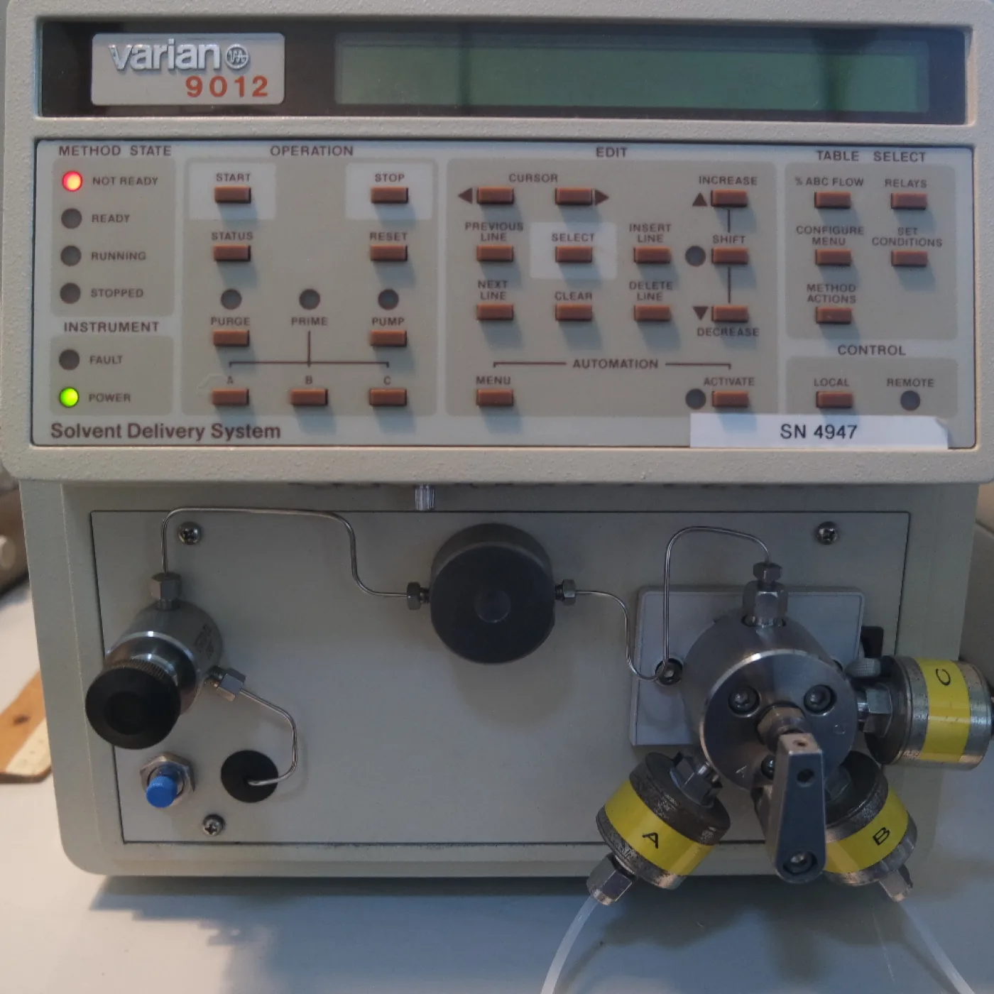 1091 – Spare parts Varian 9012 HPLC pump, solvent delivery unit - 1