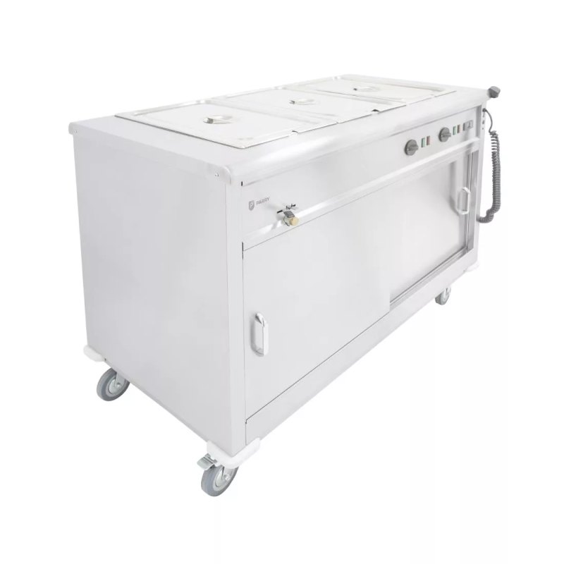 Parry Mobile Servery with Bain Marie Top MSB12 - islandcatering