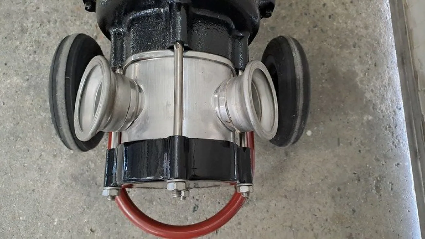 MENCARELLI PUMP MODEL G120 WITH FOOD NEOPRENE IMPELLER, STAINLESS STEEL BODY PUMP, SECOND-HAND MACHINE - 6