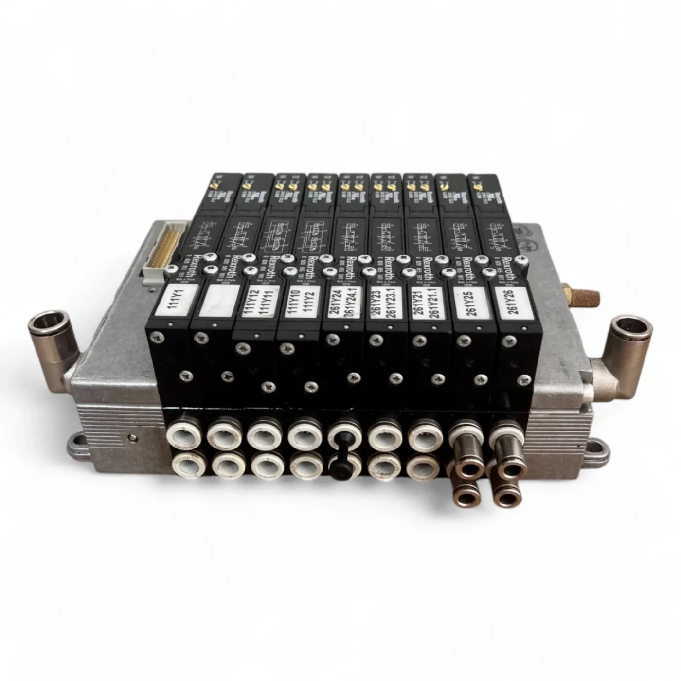 Rexroth Ventilinsel 0 820 055 101G – 9 × R 480 258 424 (IP65, 24 V DC, 10 bar) – passend u.a für HOMAG BOF / BAZ / BHC - 3