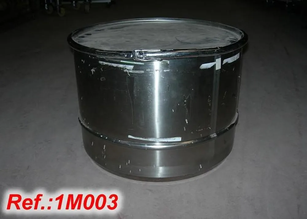 BIDONES INOX. PARA MEZCLADOR DE RULÓN DE 50L APROX.