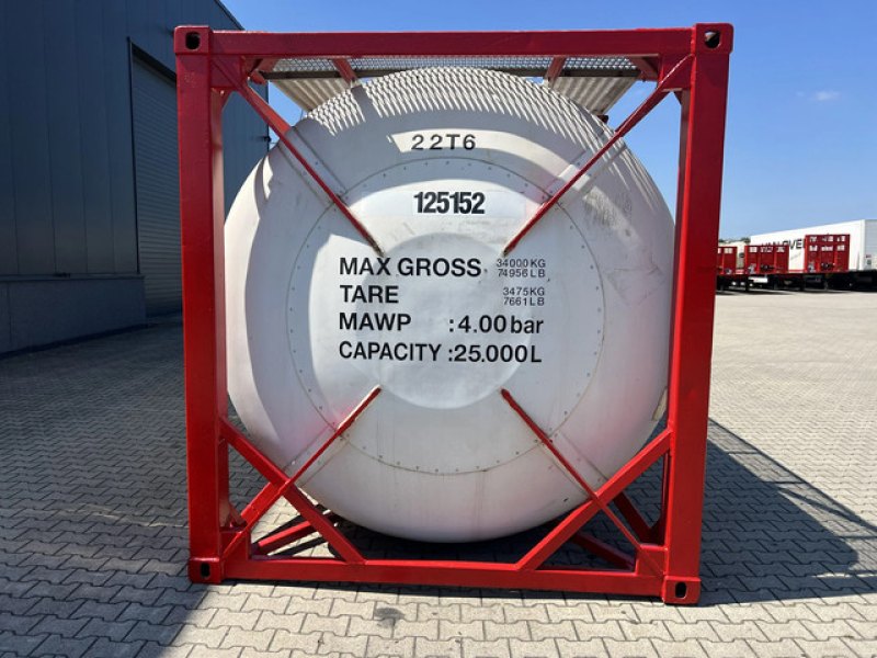 25.000L Tankcontainer, 1 comp., IMO-1, ISO 22T6 T11, 2,5Y + CSC-inspection till 12/27
