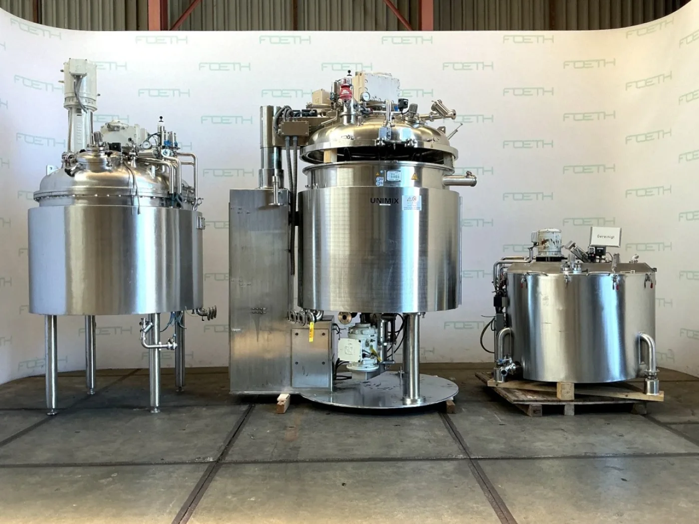 Haagen & Rinau Unimix mixing line 2000L, 1600L and 1200L - Processing vessel - 6