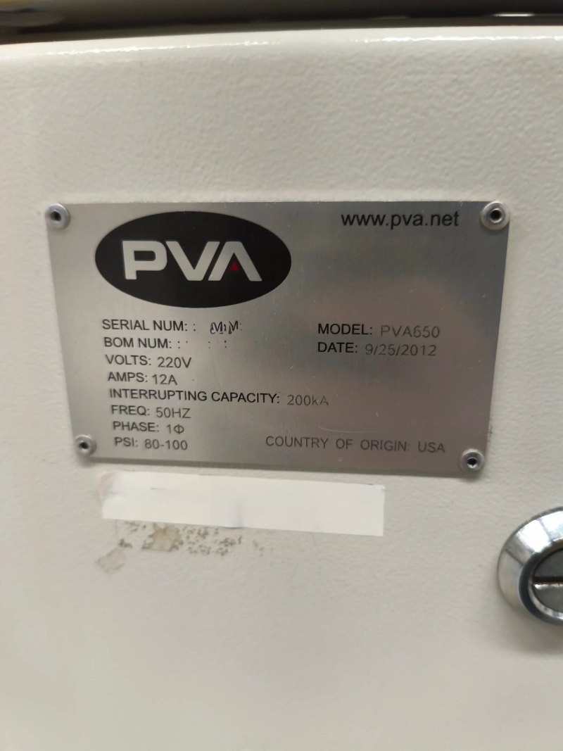 PVA PVA650, vintage 2012, conformal coating machine