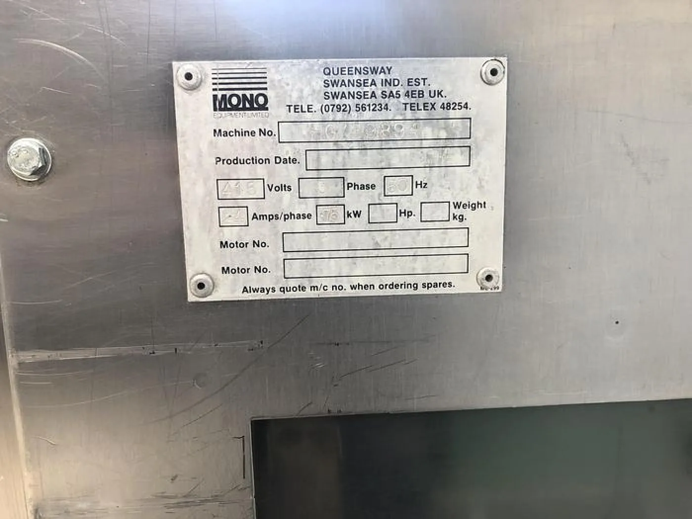 Mono Metro long Bread Moulder, refurbished new belts - 2