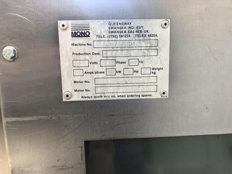 Mono Metro long Bread Moulder, refurbished new belts