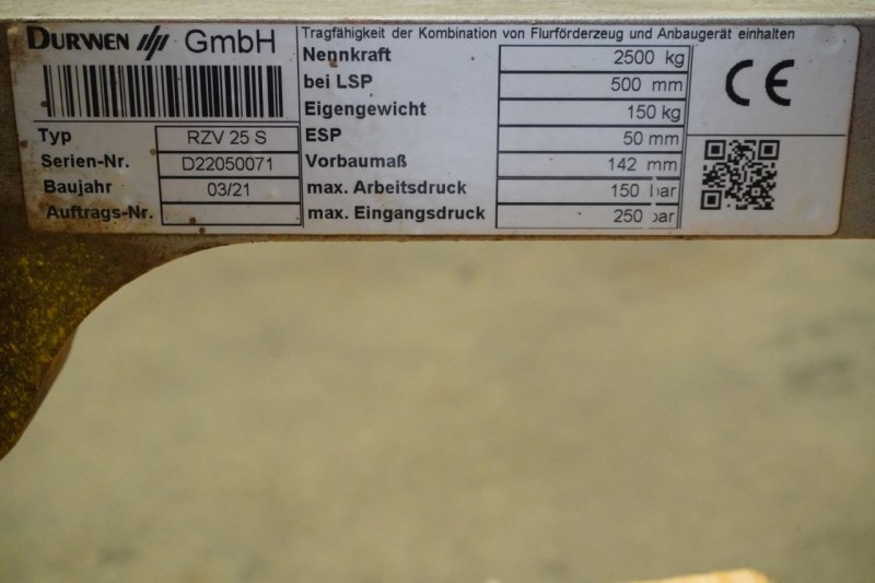Zinkenverstellgerät Durwen DURWEN RZV25S, Breite 1150 mm (2021)