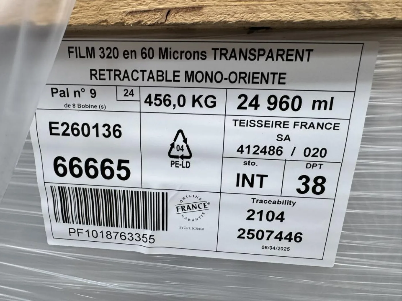 Transparent mono-oriented LDPE shrink film 11,5x8 rolls - 1