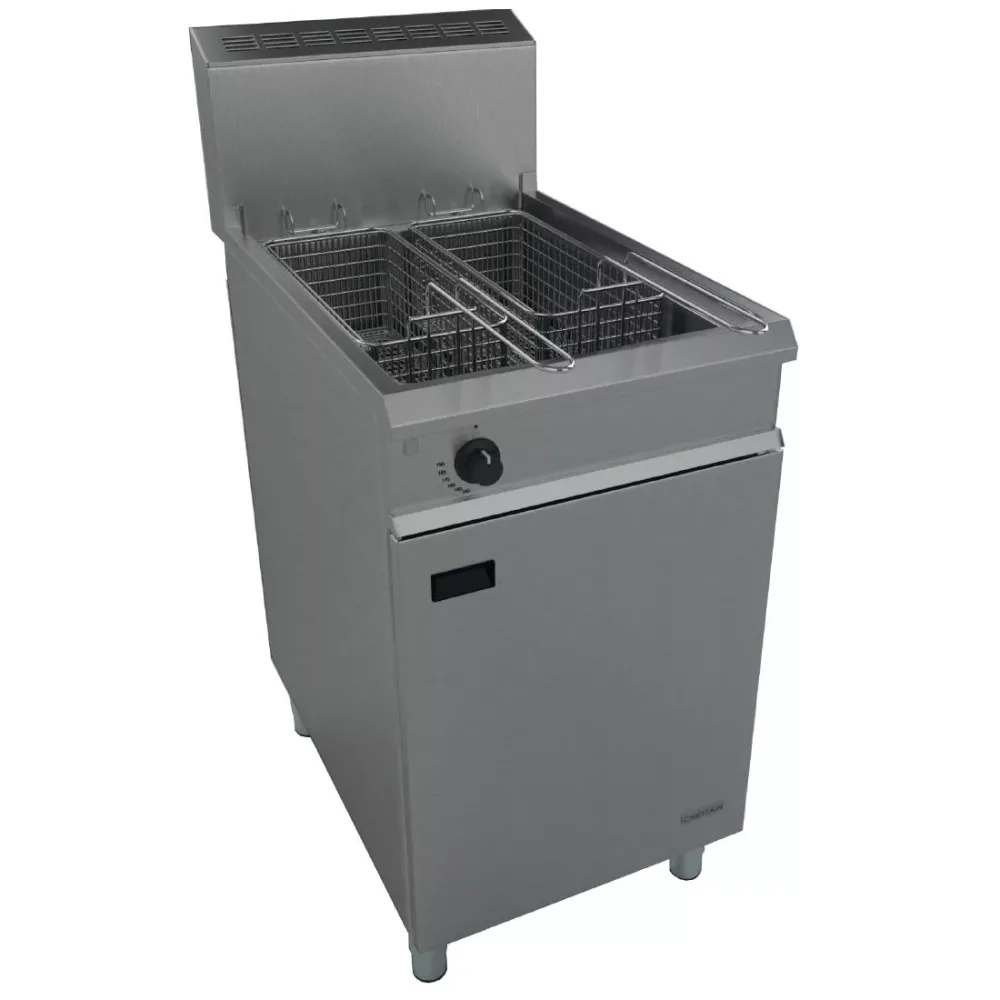 Falcon Chieftain Single Tank Twin Basket Free Standing Propane Gas Fryer G1838X - islandcatering