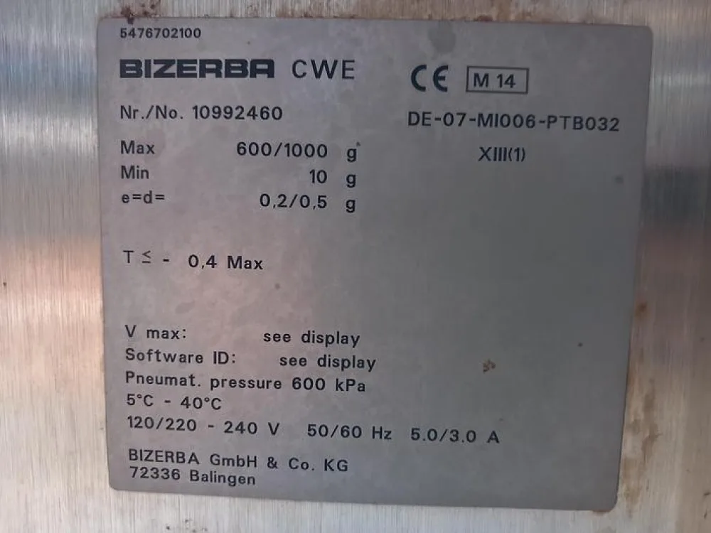 Controlador dinâmico de peso BIZERBA