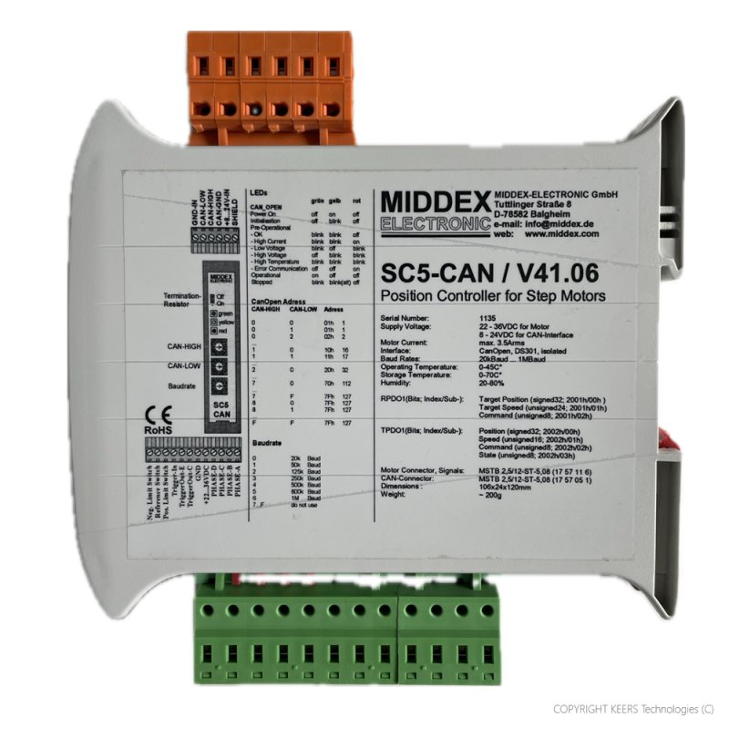 KT-SC5-CAN MIDDEX Position Controller for Step Motors