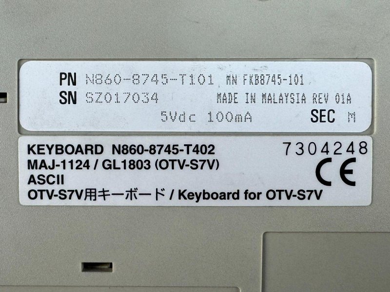 Olympus Keyboard OTV-S7V Model: MAJ-1124 / GL1803 -2 Units