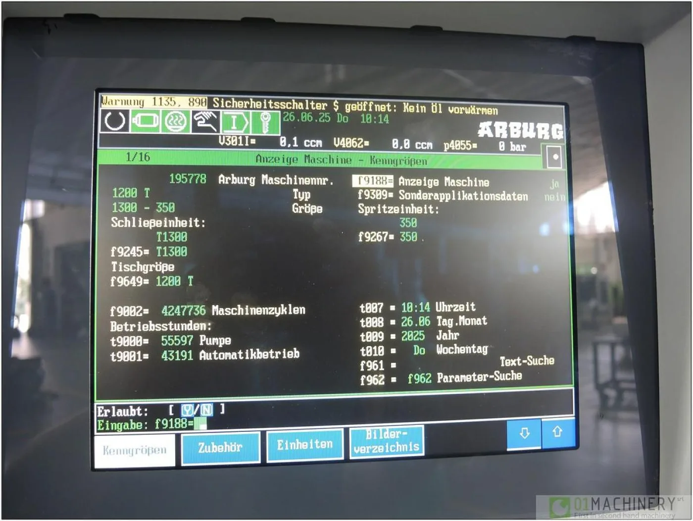 2004 ARBURG 1200T 1300-350 IN0606 - 2