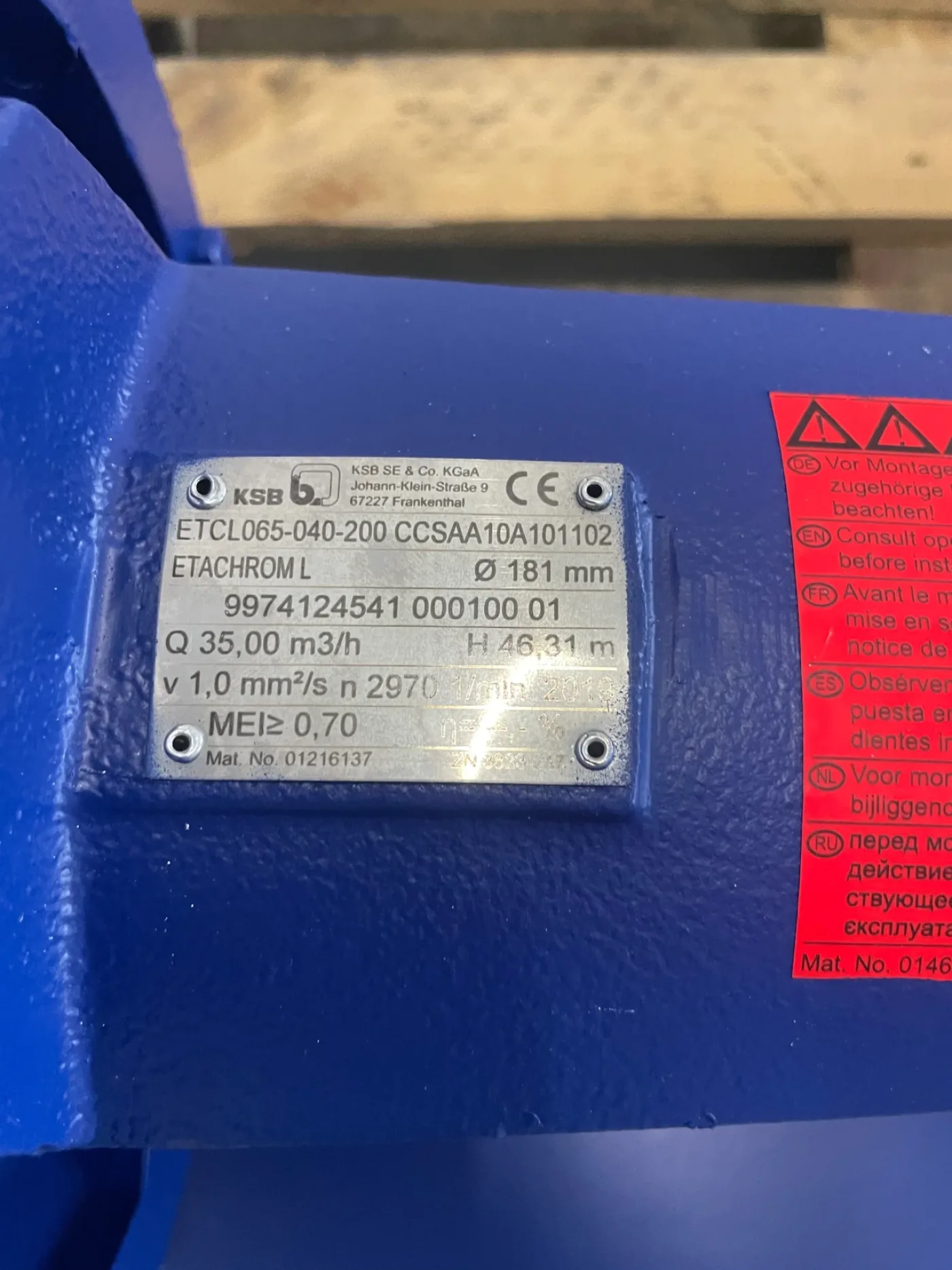 KSB ETCL065-040-200 CCSAA10A101102 - 5