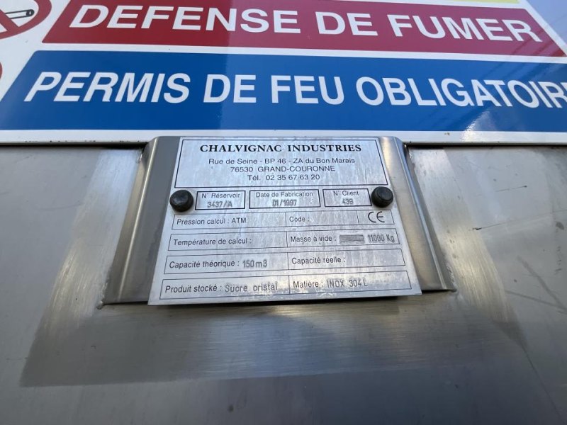 1997 Chalvignac Industries Chalvignac Industries 150 Ton Stainless Steel Sugar Crystal Silo - Silo 3