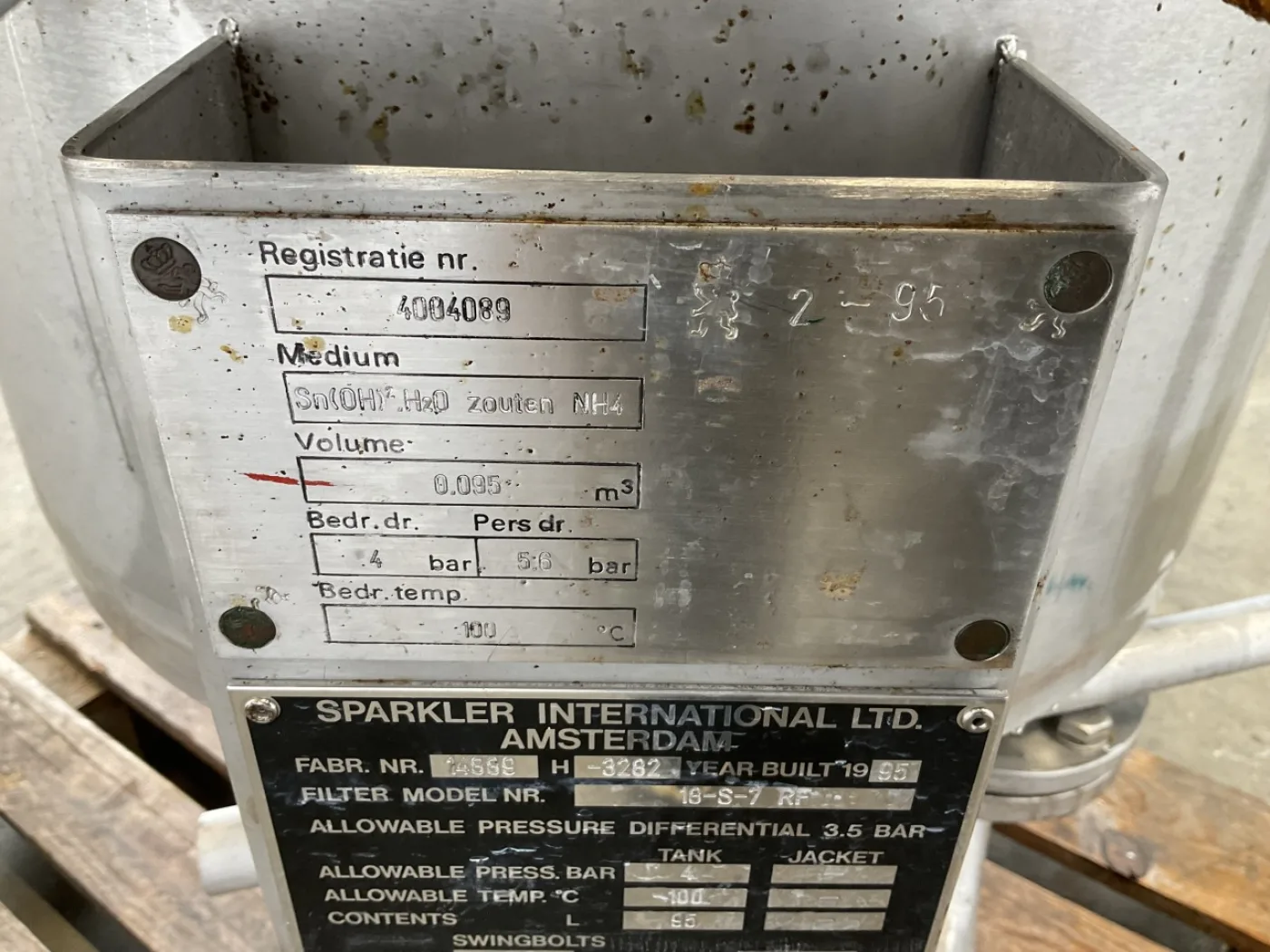 Sparkler 18-S-7 RF - Horizontal plate filter - 5