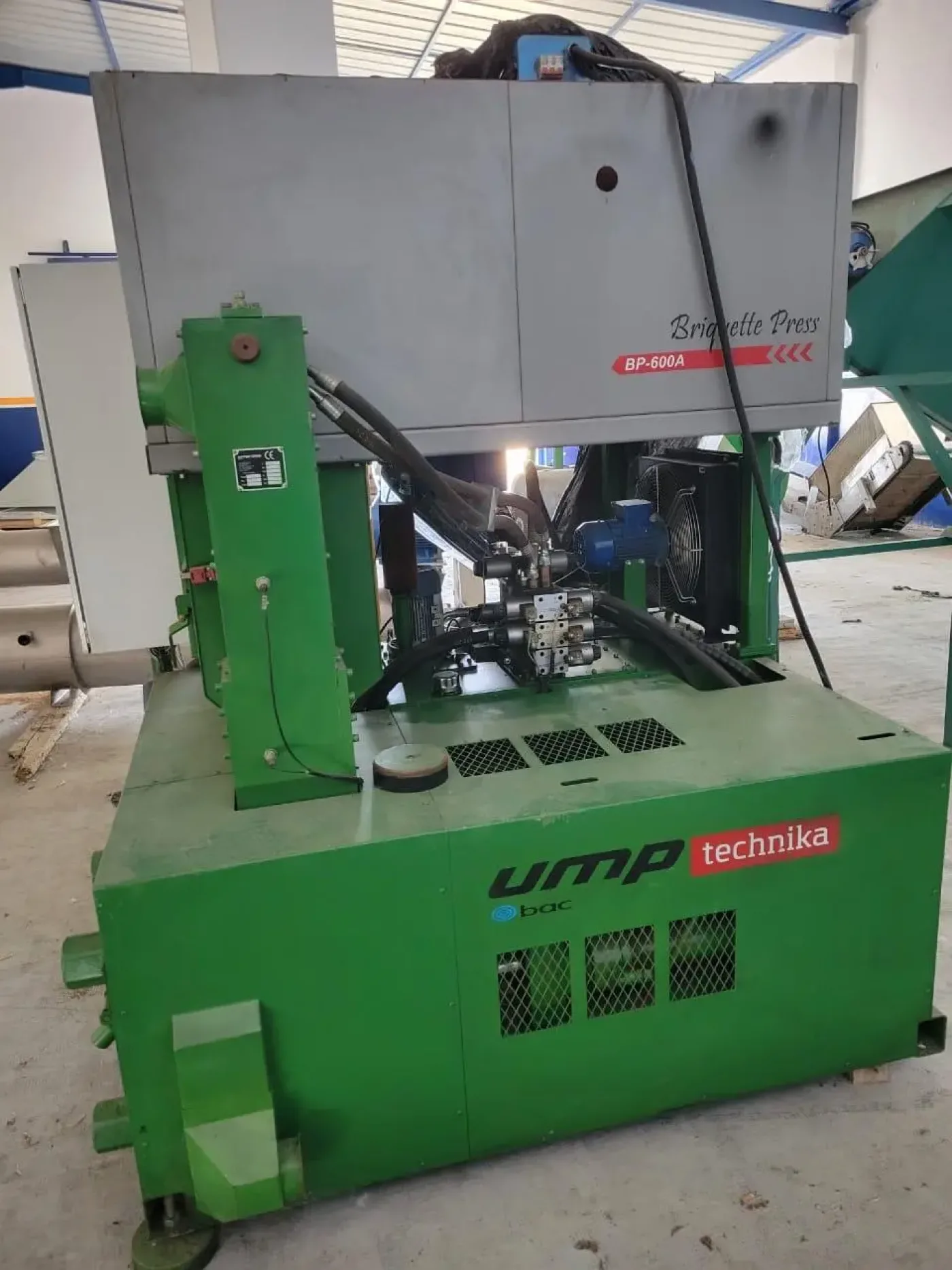 USED UMP TECHNIKA BP-600A HYDRAULIC BRIQUETTING PRESS - 2